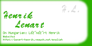 henrik lenart business card